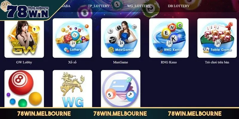 Sảnh xổ số 78WIN đa dạng, đầy đủ mọi thể loại