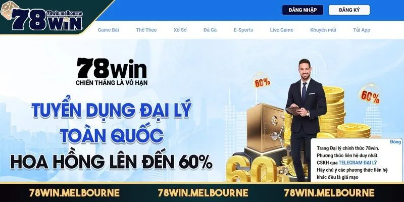 Hợp tác đại lý 78WIN nhận được hàng ngàn quyền lợi