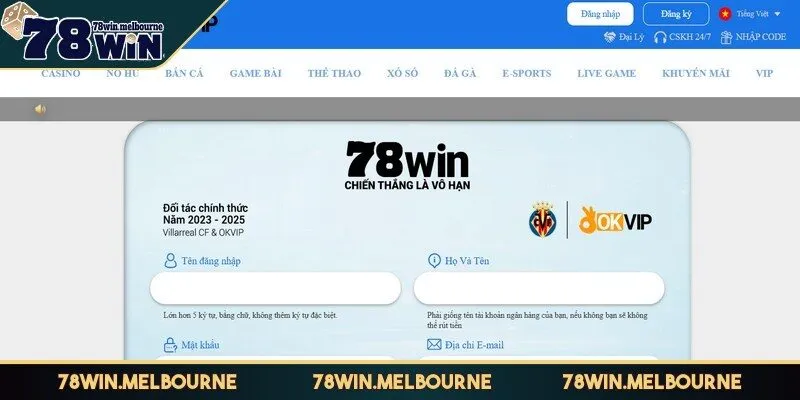 Hướng dẫn chi tiết cách đăng ký 78WIN an toàn